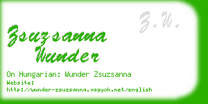 zsuzsanna wunder business card